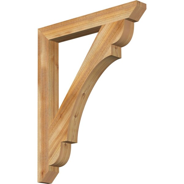 Ekena Millwork Olympic Slat Rough Sawn Bracket, Western Red Cedar, 4"W x 34"D x 42"H BKT04X34X42OLY06RWR - main